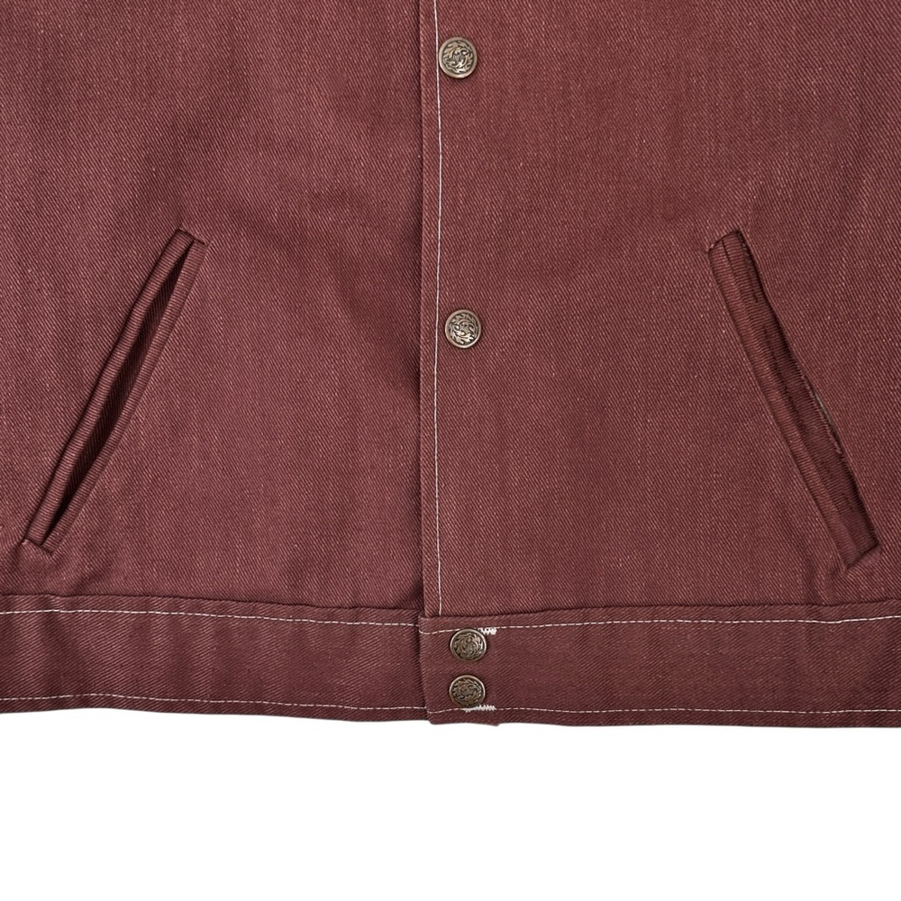 [sold] 60s 70s Upcycled Vintage Copper Brown Horse Head Embroidered Denim Jacket - Picture 5 of 9